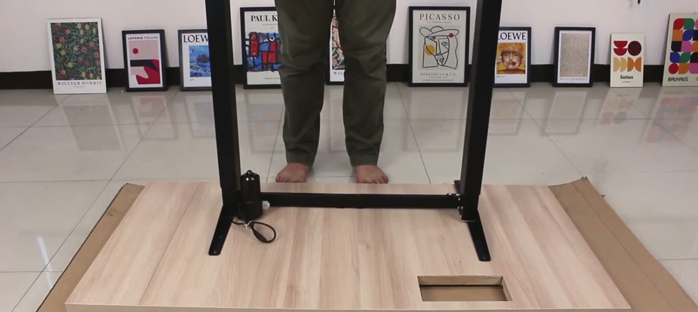 Step 5: Set the frame onto the tabletop